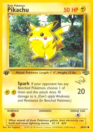 Image of Pikachu [W Stamped] 060/64  WoTC Promo - Promo