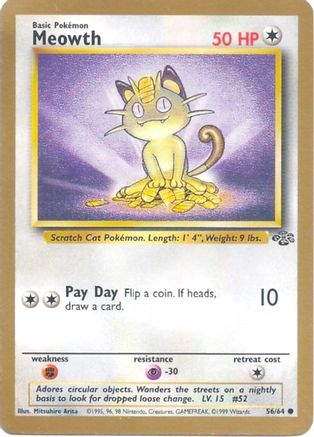 Image of Meowth 056/64  Miscellaneous Cards & Products - Promo