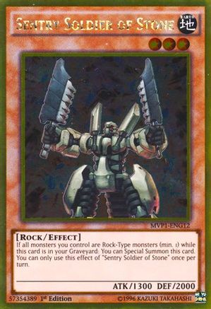 Image of Sentry Soldier of Stone (MVP1-ENG12) - The Dark Side of Dimensions Movie Pack: Gold Edition 1st Edition