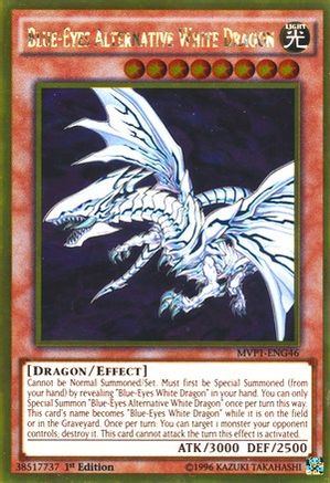 Image of Blue-Eyes Alternative White Dragon (MVP1-ENG46) - The Dark Side of Dimensions Movie Pack: Gold Edition 1st Edition