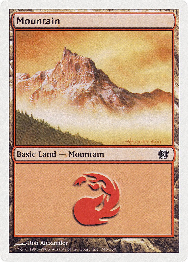 Image of Mountain (346) (8ED-346) - 8th Edition Foil