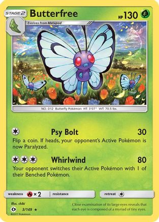 Image of Butterfree 003/149  SM Base Set - Rare