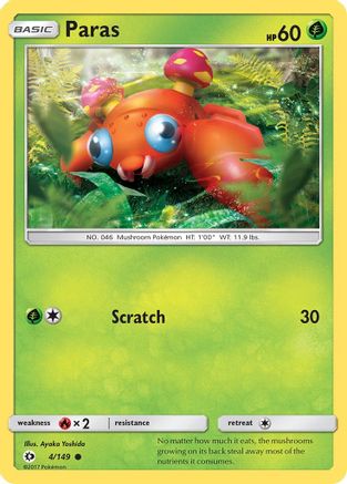 Image of Paras 004/149  - Reverse Holofoil SM Base Set - Common