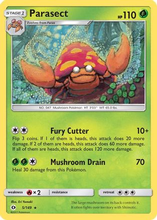 Image of Parasect 005/149  SM Base Set - Rare