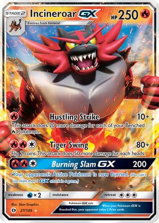 Image of Incineroar GX 027/149  - Holofoil SM Base Set - Ultra Rare