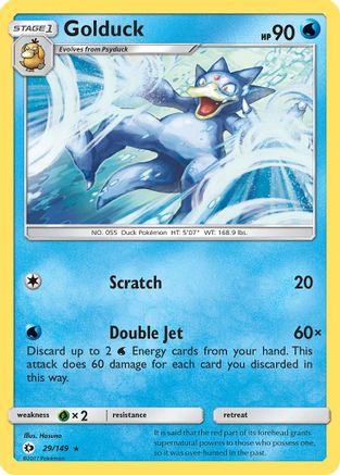 Image of Golduck 029/149  - Reverse Holofoil SM Base Set - Rare