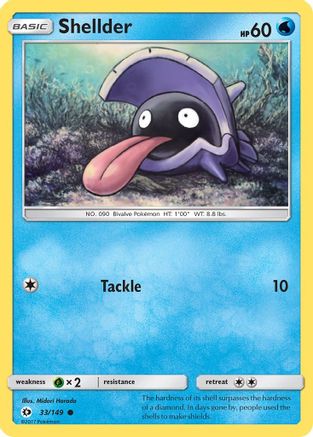Image of Shellder 033/149  - Reverse Holofoil SM Base Set - Common