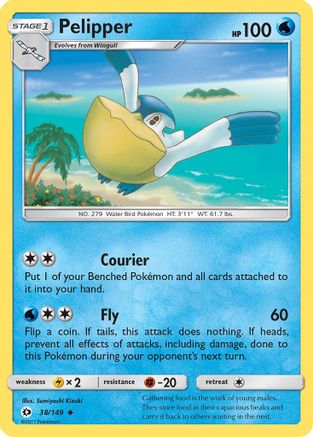 Image of Pelipper 038/149  SM Base Set - Uncommon