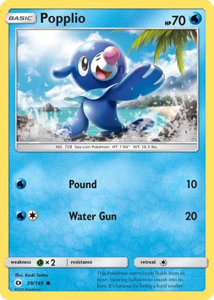 Image of Popplio 039/149  SM Base Set - Common