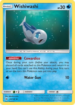 Image of Wishiwashi 044/149  - Reverse Holofoil SM Base Set - Uncommon
