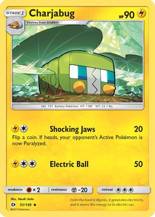 Image of Charjabug 051/149  SM Base Set - Uncommon