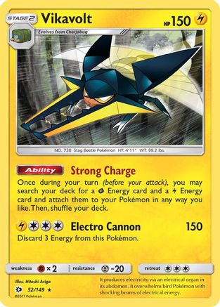 Image of Vikavolt 052/149  - Holofoil SM Base Set - Holo Rare