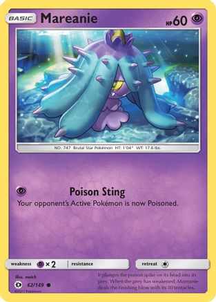 Image of Mareanie 062/149  SM Base Set - Common