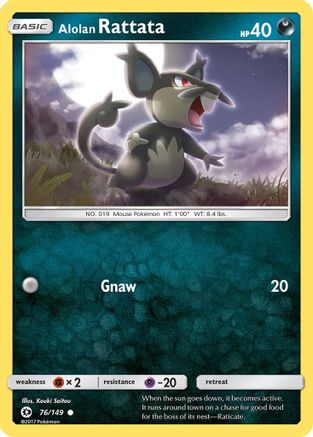 Image of Alolan Rattata 076/149  SM Base Set - Common