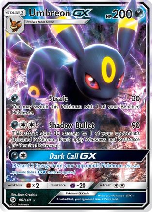 Image of Umbreon GX 080/149  - Holofoil SM Base Set - Ultra Rare