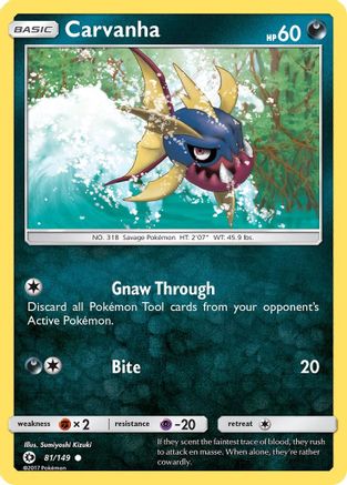 Image of Carvanha 081/149  SM Base Set - Common