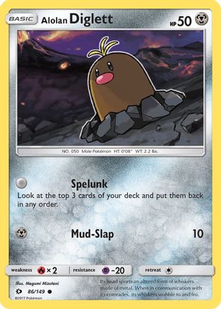 Image of Alolan Diglett 086/149  SM Base Set - Common