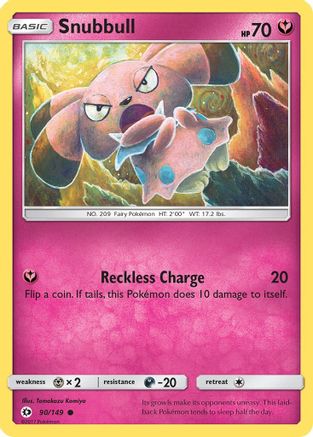 Image of Snubbull 090/149  - Reverse Holofoil SM Base Set - Common
