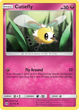 Image of Cutiefly 092/149  SM Base Set - Common