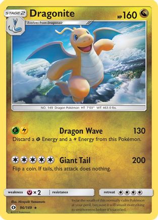 Image of Dragonite 096/149  - Holofoil SM Base Set - Holo Rare