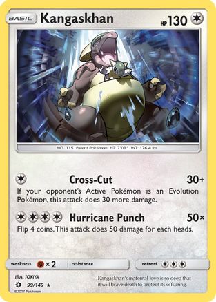 Image of Kangaskhan 099/149  - Reverse Holofoil SM Base Set - Holo Rare