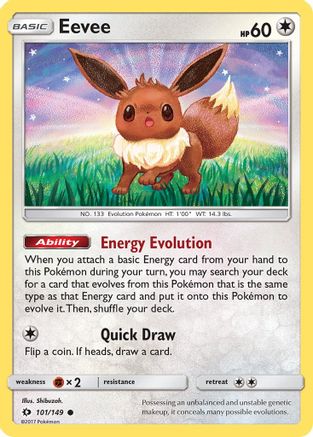 Image of Eevee 101/149  SM Base Set - Common