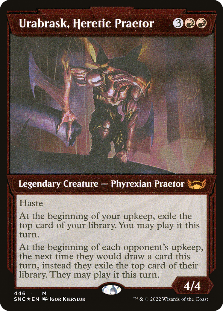 Image of Urabrask, Heretic Praetor (Showcase) (Foil Etched) (SNC-446) - Streets of New Capenna: (Showcase) Foil