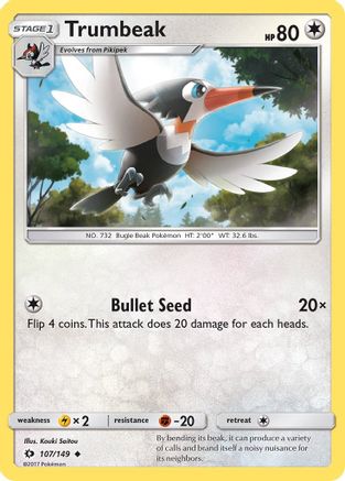 Image of Trumbeak 107/149  - Reverse Holofoil SM Base Set - Uncommon