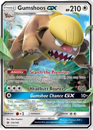 Image of Gumshoos GX 110/149  - Holofoil SM Base Set - Ultra Rare