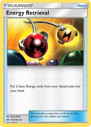 Image of Energy Retrieval 116/149  SM Base Set - Uncommon