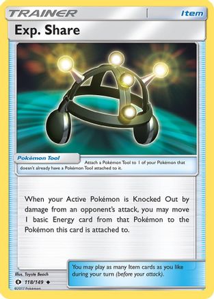 Image of Exp. Share 118/149  - Reverse Holofoil SM Base Set - Uncommon