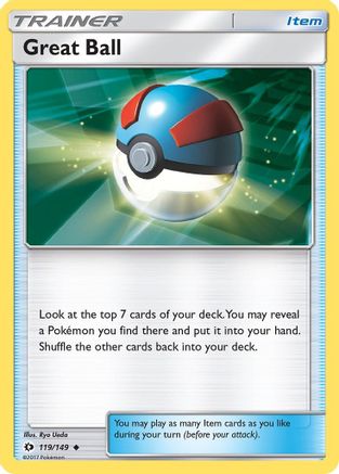 Image of Great Ball 119/149  - Reverse Holofoil SM Base Set - Uncommon