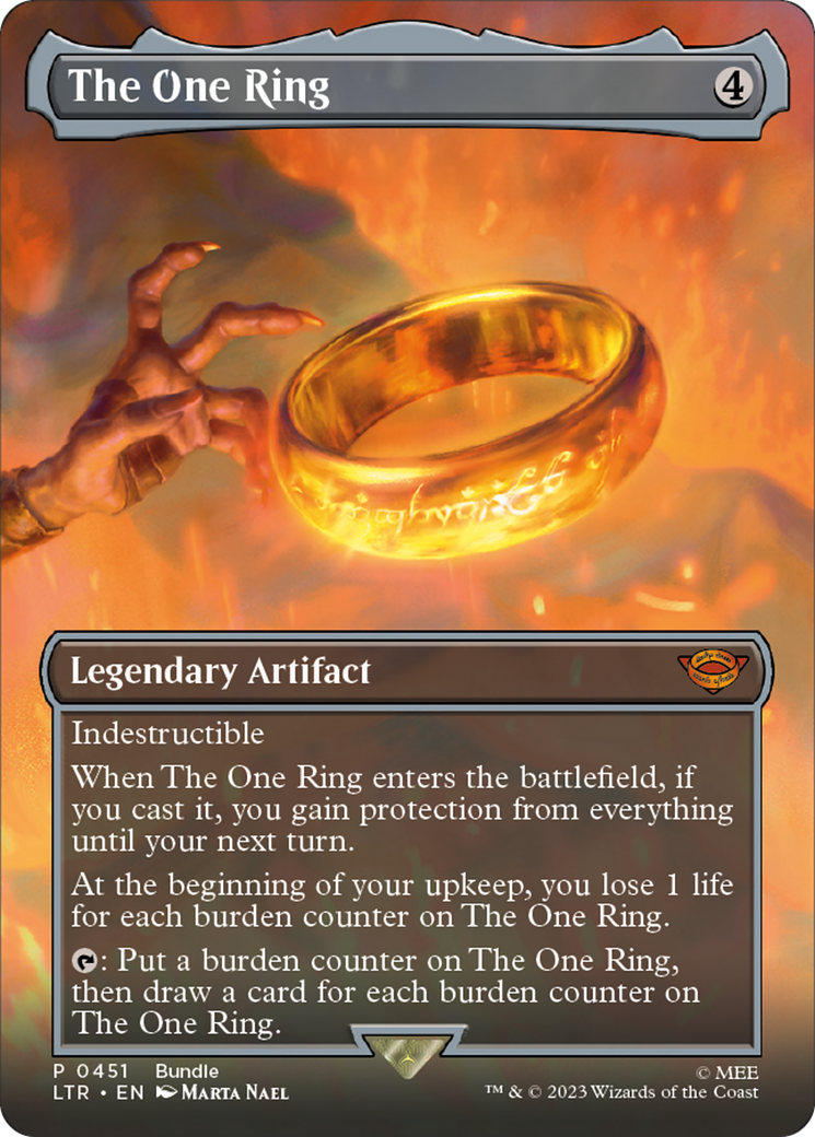 Image of The One Ring (Borderless) (LTR Bundle) (UMP-451) - The Lord of the Rings: Tales of Middle-earth (Borderless)