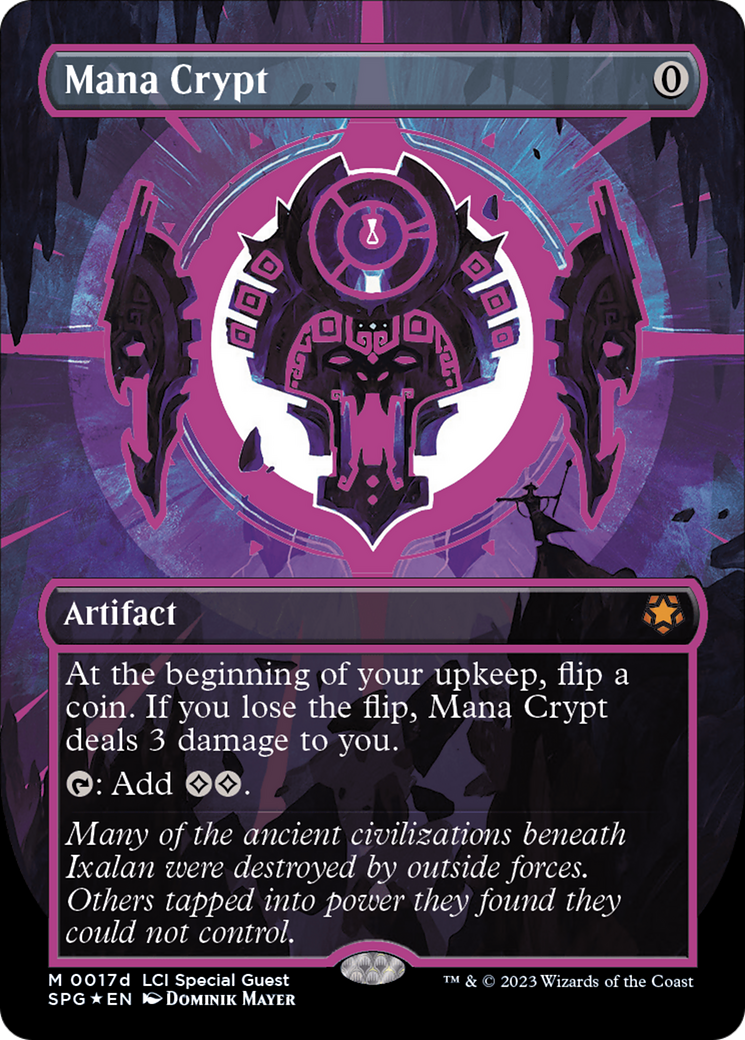 Image of Mana Crypt (0017d) (Borderless) (SPG-17D) - Special Guests (Borderless) Foil