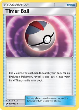 Image of Timer Ball 134/149  - Reverse Holofoil SM Base Set - Uncommon