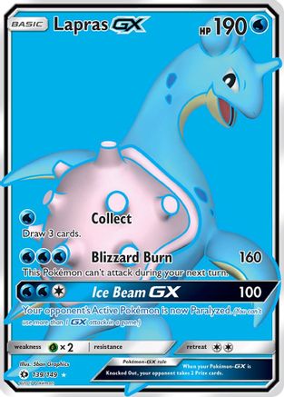 Image of Lapras GX (Full Art) 139/149  - Holofoil SM Base Set - Ultra Rare