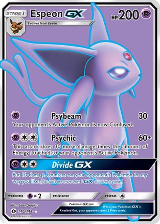 Image of Espeon GX (Full Art) 140/149  - Holofoil SM Base Set - Ultra Rare