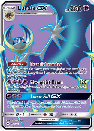 Image of Lunala GX (Full Art) 141/149  - Holofoil SM Base Set - Ultra Rare