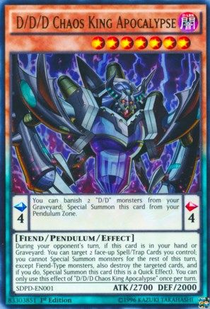 Image of D/D/D Chaos King Apocalypse (SDPD-EN001) - Structure Deck: Pendulum Domination 1st Edition