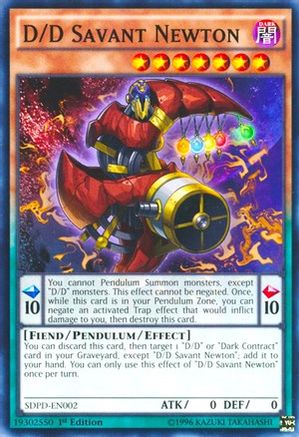 Image of D/D Savant Newton (SDPD-EN002) - Structure Deck: Pendulum Domination 1st Edition