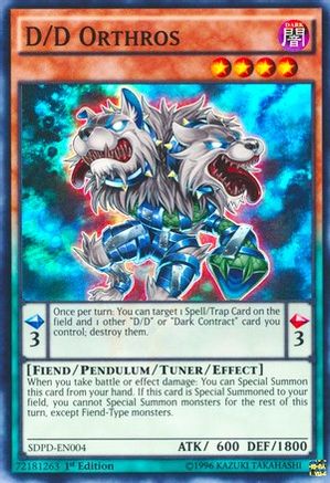 Image of D/D Orthros (SDPD-EN004) - Structure Deck: Pendulum Domination 1st Edition