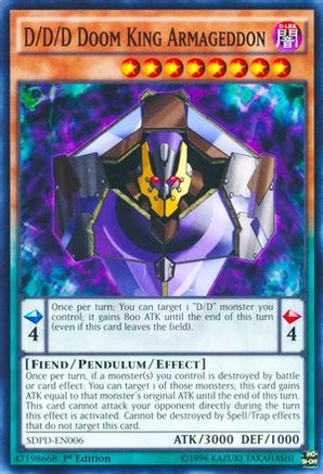 Image of D/D/D Doom King Armageddon (SDPD-EN006) - Structure Deck: Pendulum Domination 1st Edition