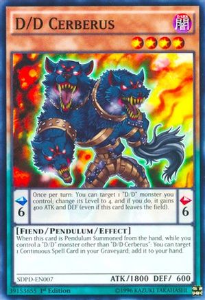 Image of D/D Cerberus (SDPD-EN007) - Structure Deck: Pendulum Domination 1st Edition