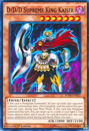 Image of D/D/D Supreme King Kaiser (SDPD-EN013) - Structure Deck: Pendulum Domination 1st Edition