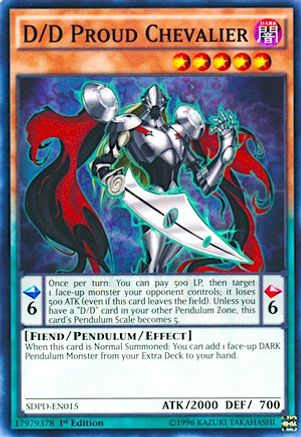 Image of D/D Proud Chevalier (SDPD-EN015) - Structure Deck: Pendulum Domination 1st Edition