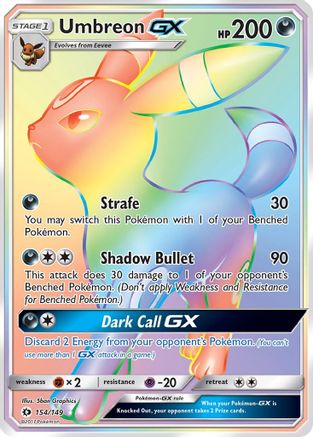 Image of Umbreon GX (Secret) 154/149  - Holofoil SM Base Set - Secret Rare