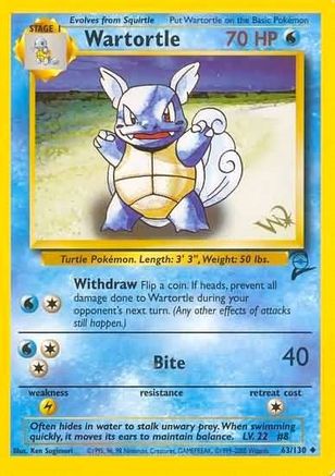 Image of Wartortle [W Stamped] 063/130  WoTC Promo - Promo