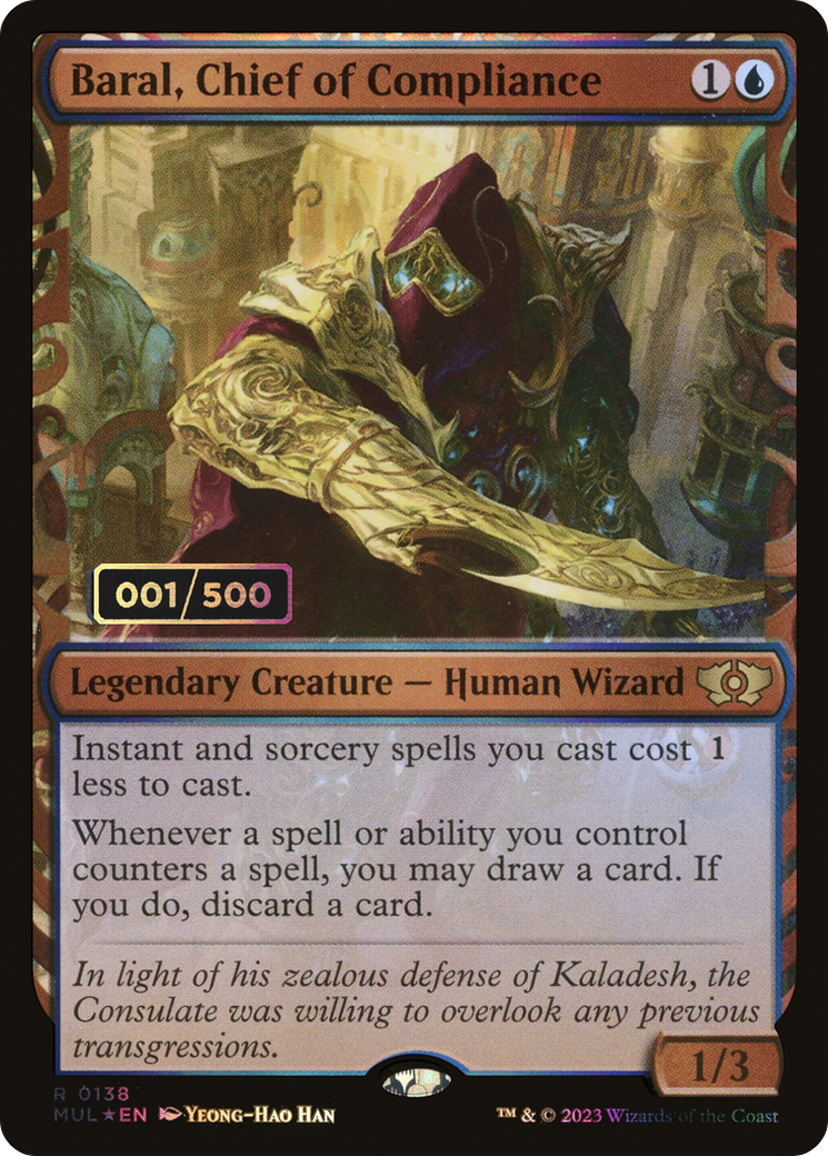 Image of Baral, Chief of Compliance (Serial Numbered) (MUL-138) - Multiverse Legends: (Showcase) Foil