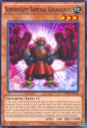 Image of Superheavy Samurai Gigagloves (Starfoil) (SP17-EN010) - Star Pack - Battle Royal 1st Edition