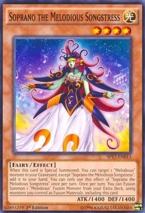 Image of Soprano the Melodious Songstress (Starfoil) (SP17-EN013) - Star Pack - Battle Royal 1st Edition